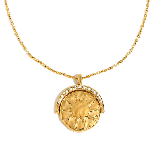 NALA – Sun & Moon Coin Necklace, Gold Plated