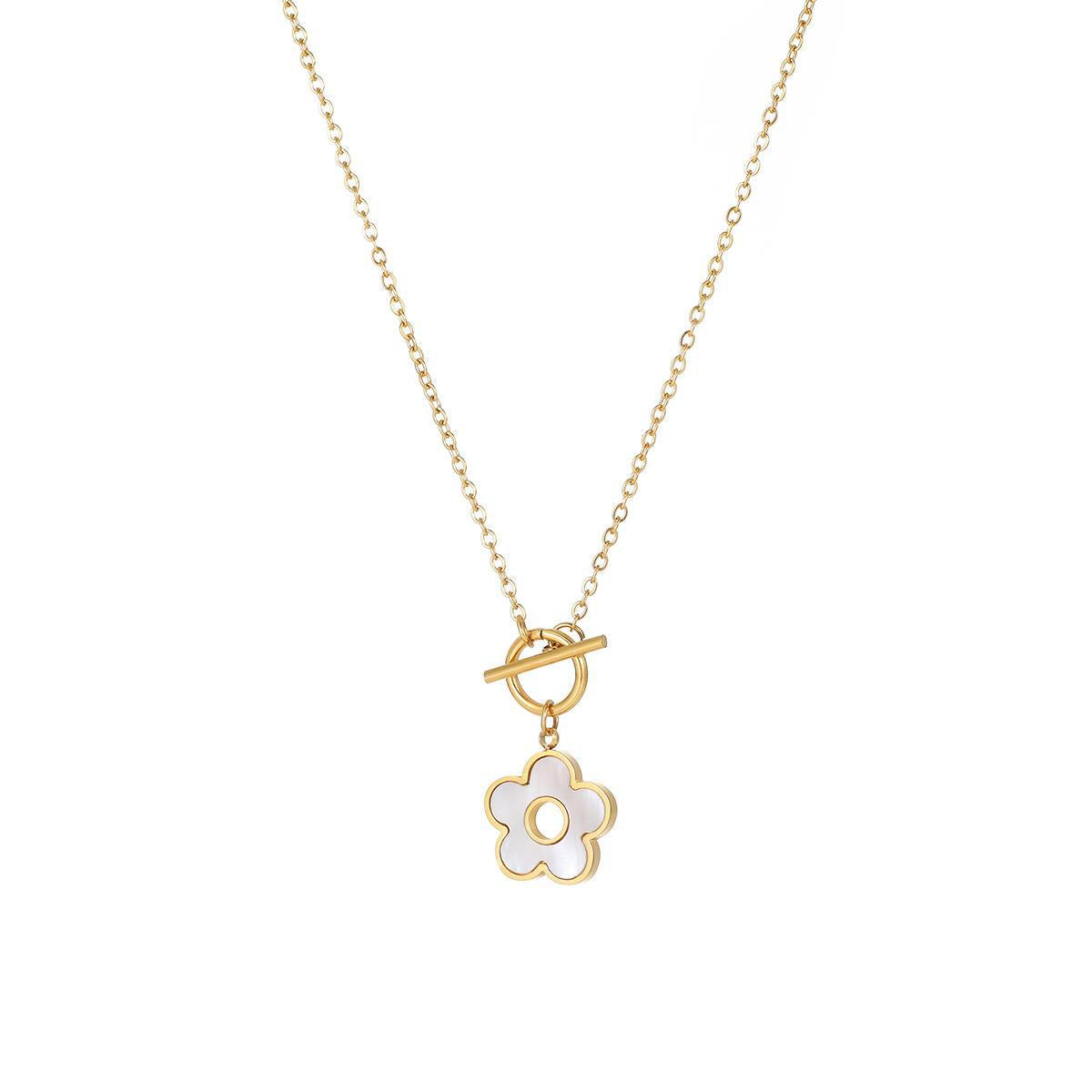 FLORA – Front Closure Necklace, Gold Plated