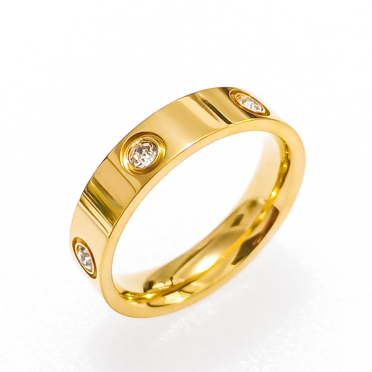 ROMY – Cubic Zirconia Band Ring – Gold-Plated
