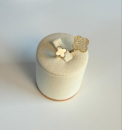 CLOVA – Adjustable Gold-Plated Sterling Silver Ring