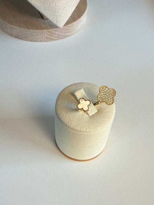 CLOVA – Adjustable Gold-Plated Sterling Silver Ring