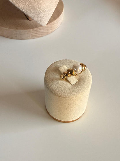 NILA – Pearl Ring, 18K Gold-Plated