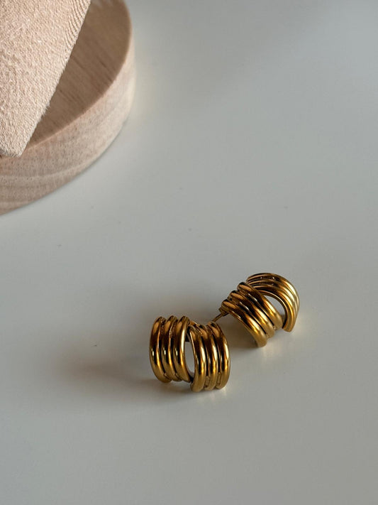 VIVA – Spiral Hoop Earrings, Gold Plated