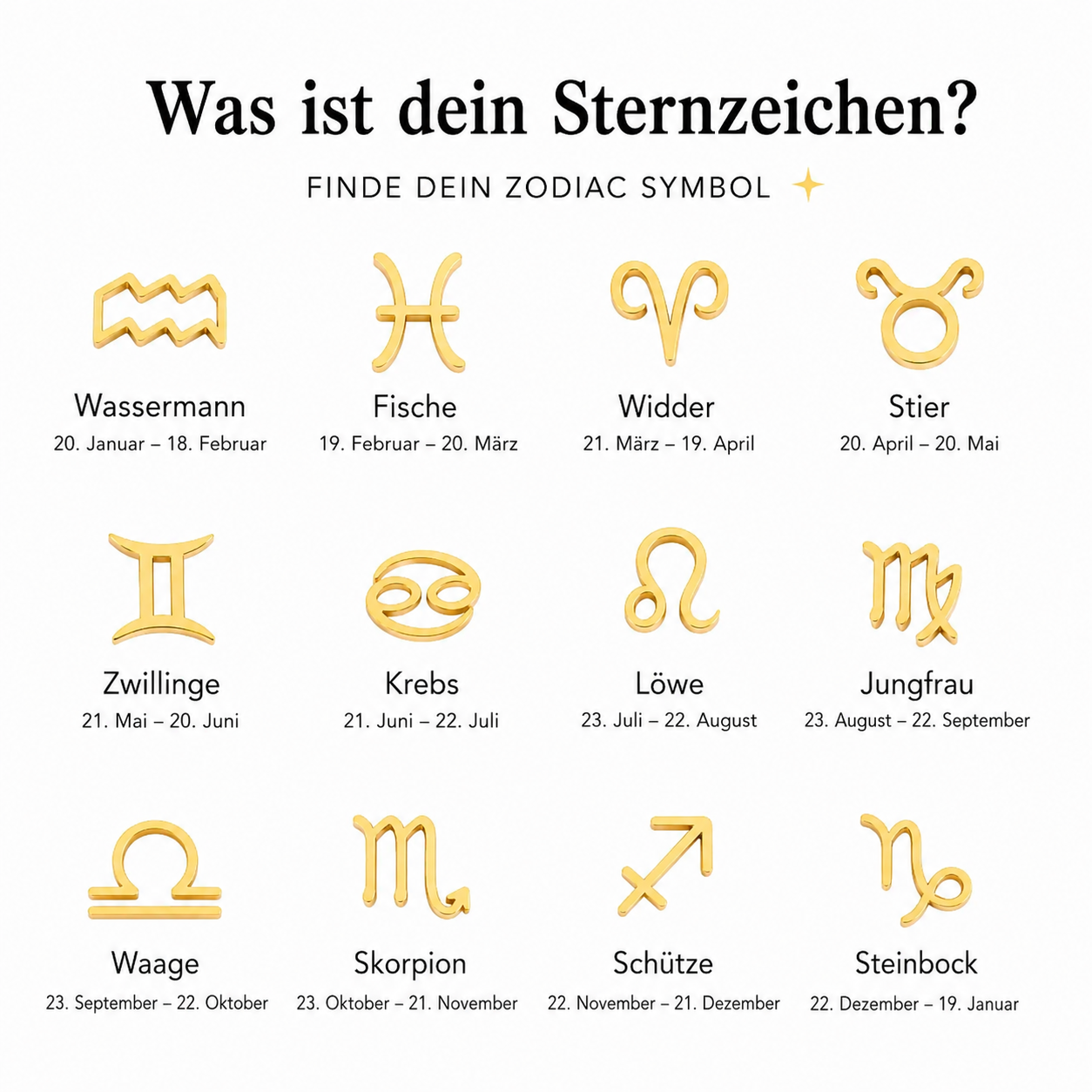 Zodiac Charm Anhänger