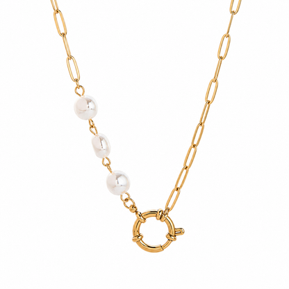 Paperclip Charm Perlenkette