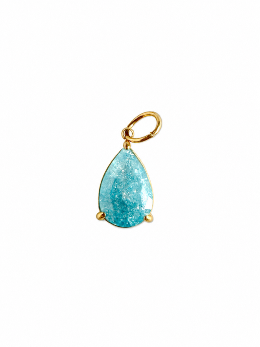Ice Blue Tropfen Charm