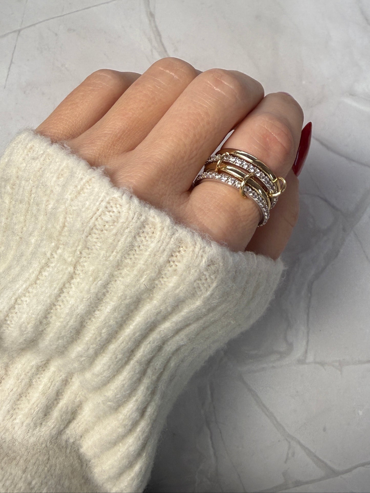 NORA – Layered Ring, Gold Plated