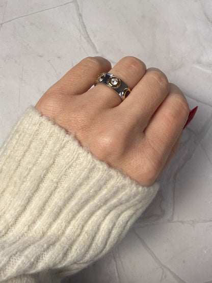 ELENA – Cubic Zirconia Ring, Gold-Plated