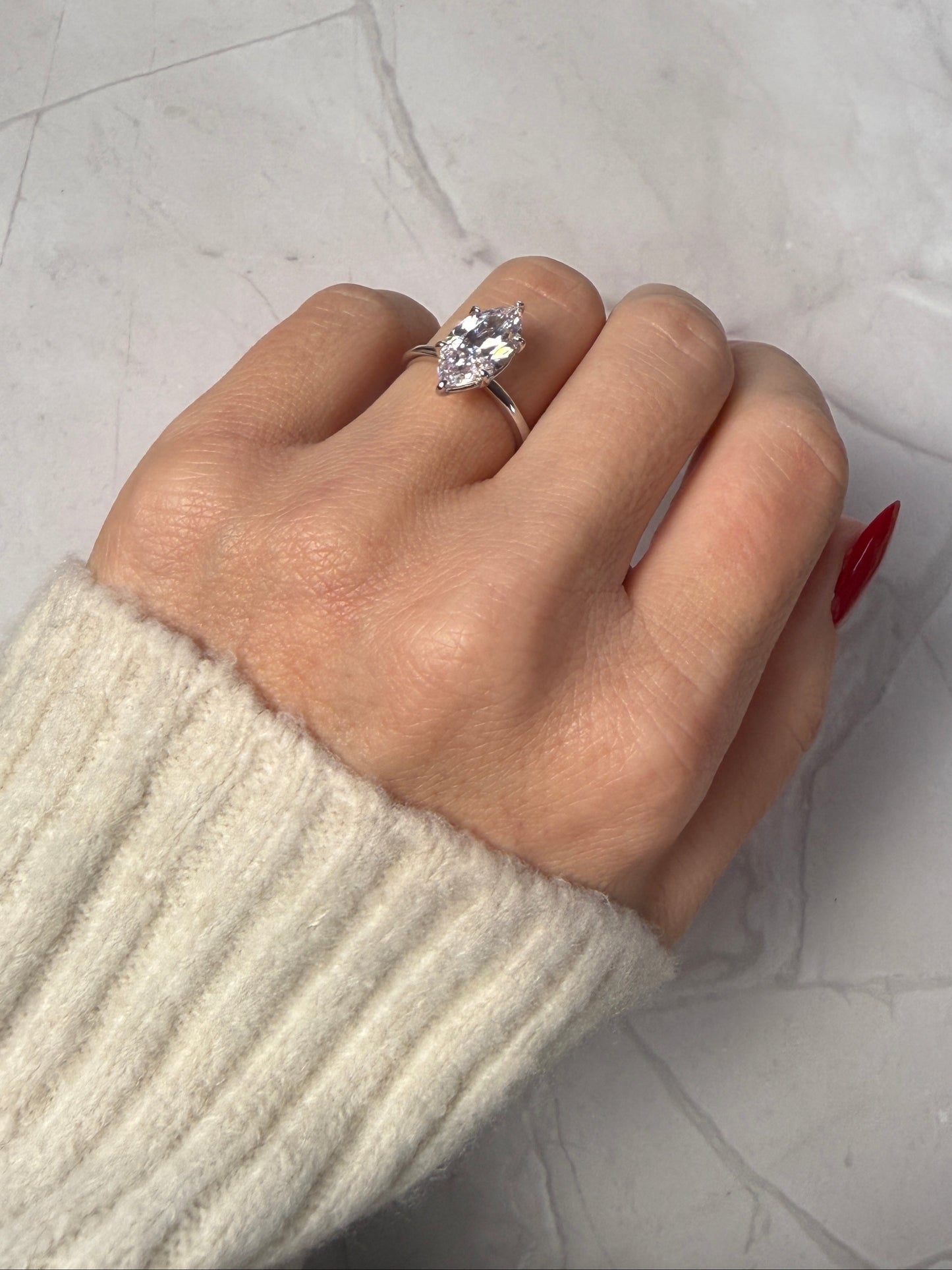 LIVI – Adjustable 8A Cubic Zirconia Ring – Sterling Silver