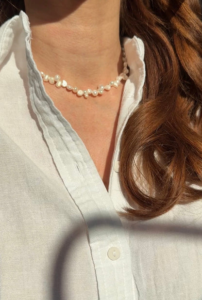 LIV – Pearl Choker, Gold Plated