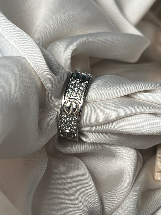 VIOLA – Cubic Zirconia Ring, Gold-Plated