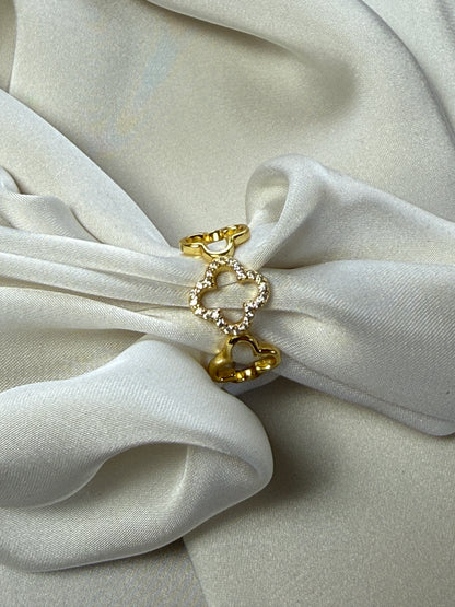 Ring FLEURELLE - 925 S, 18 K