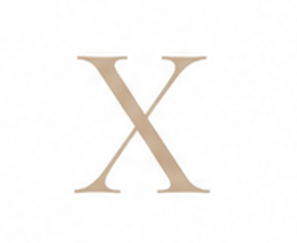 Zirconia Letter X Charm