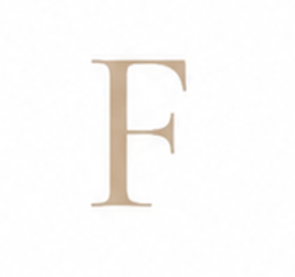 Zirconia Letter F Charm