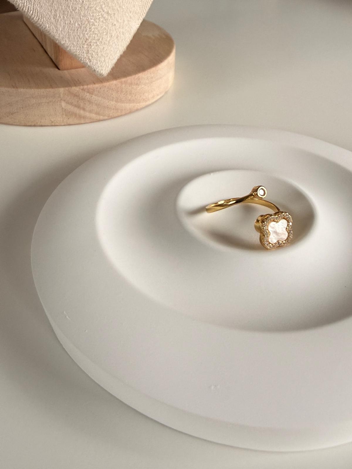 ALMA – Adjustable Spinning Ring, 18K Gold-Plated Sterling Silver